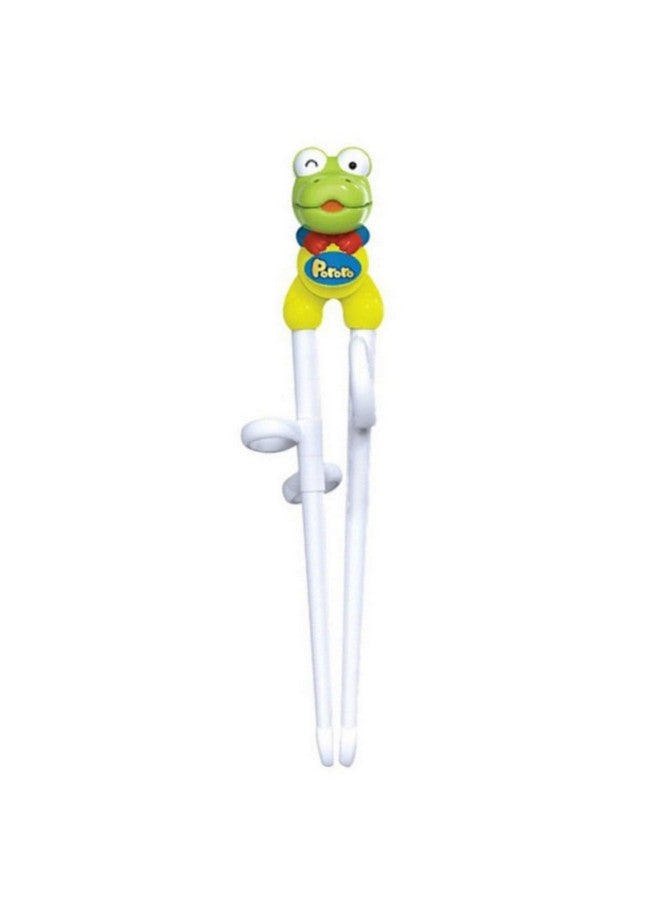 Pororo 1 X عصا تناول الطعام للأطفال على شكل ضفدع أخضر (لليد اليمنى) - Image 1