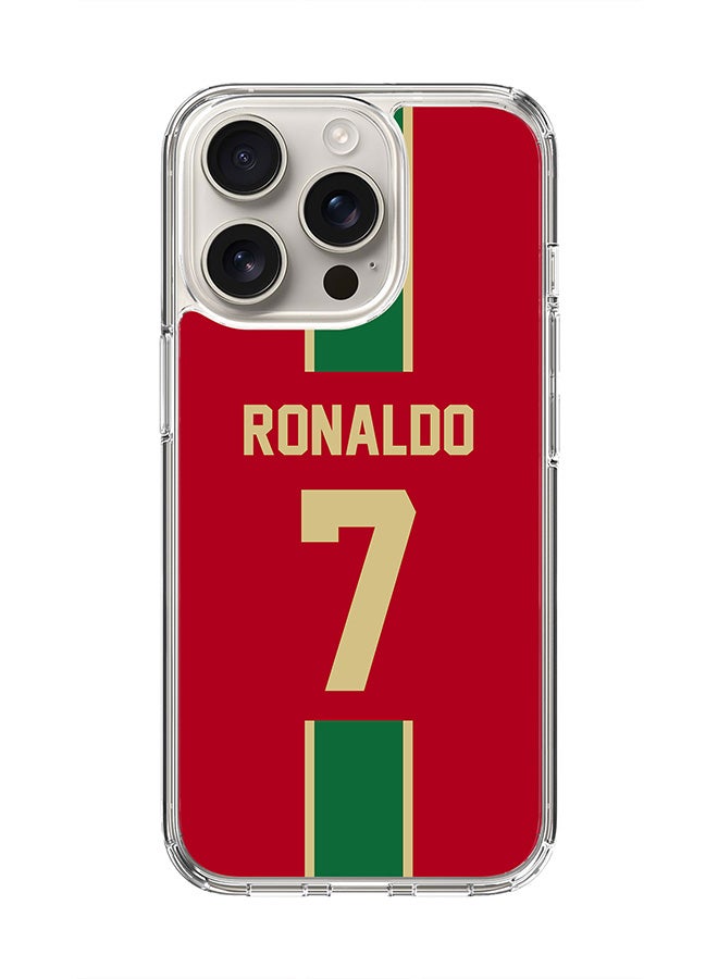 Stylizedd For iPhone 16 Pro Case [Compatible with MagSafe] Slim Magnetic cover Clear Phone Case - Football Team - Portugal, Ronaldo - Image 1