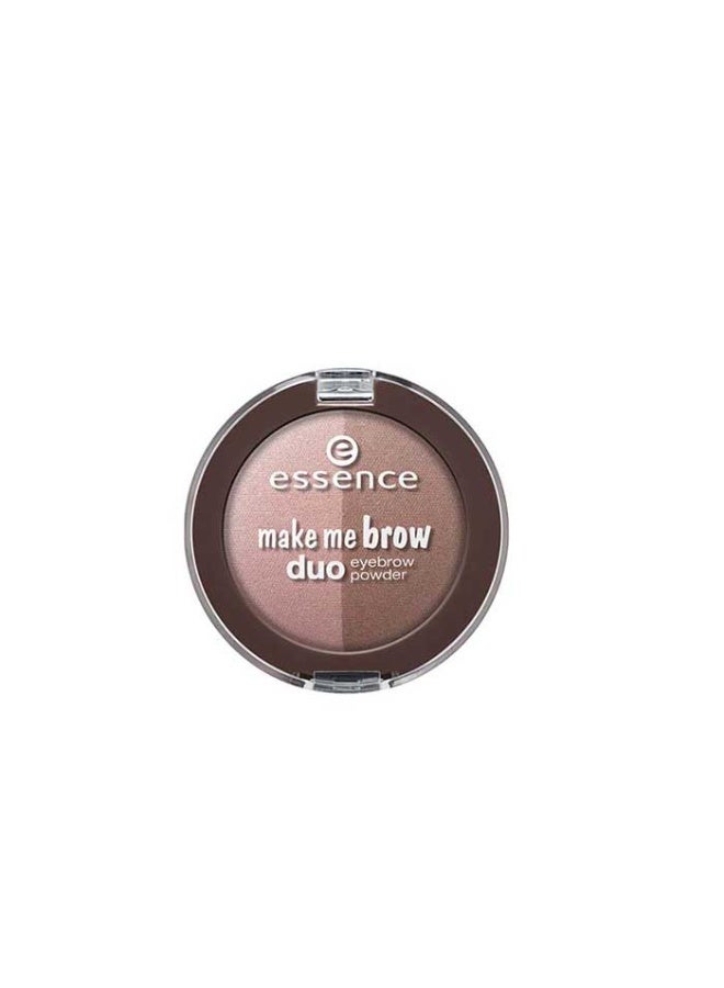 Essence Make Me Brow Duo Eyebrow Powder 01 | Natural Brow Definition | Dual Shade Powder for Filling & Shaping | Soft Texture for Full Looking Eyebrows | 9g