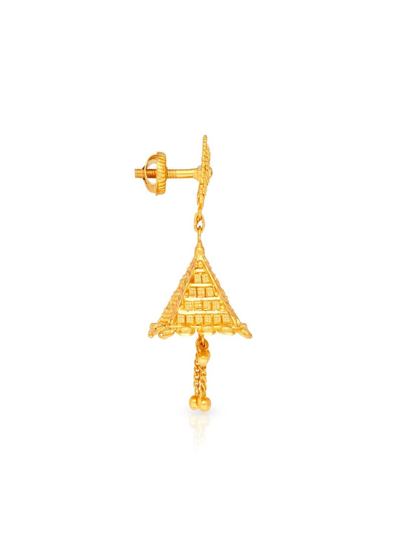 Malabar Gold and Diamonds 22k 916 Purity Malabar Gold Earring ERCOS53514Y  - Image 2