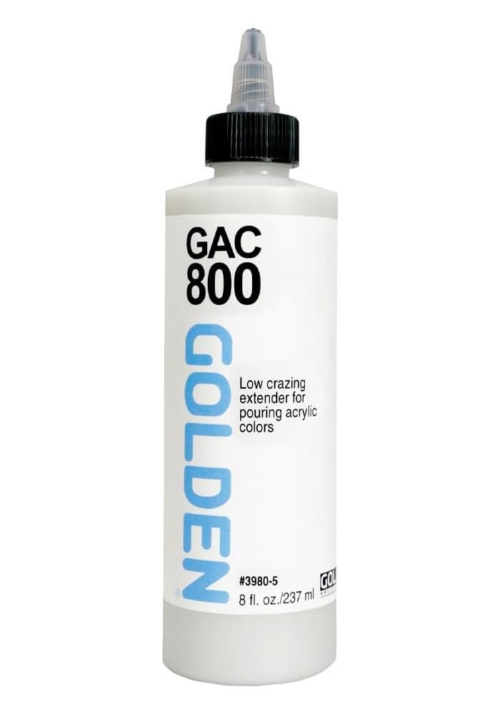 GOLDEN GAC 800 Low Crazing Extender for Pouring Acrylic Colors - 8 Fl Oz (237 ml) - Image 1
