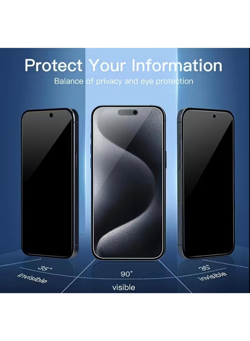 واقي شاشة زجاجي مقوى لحماية الخصوصية بالكامل لهاتف iPhone 17 Pro - Image 5