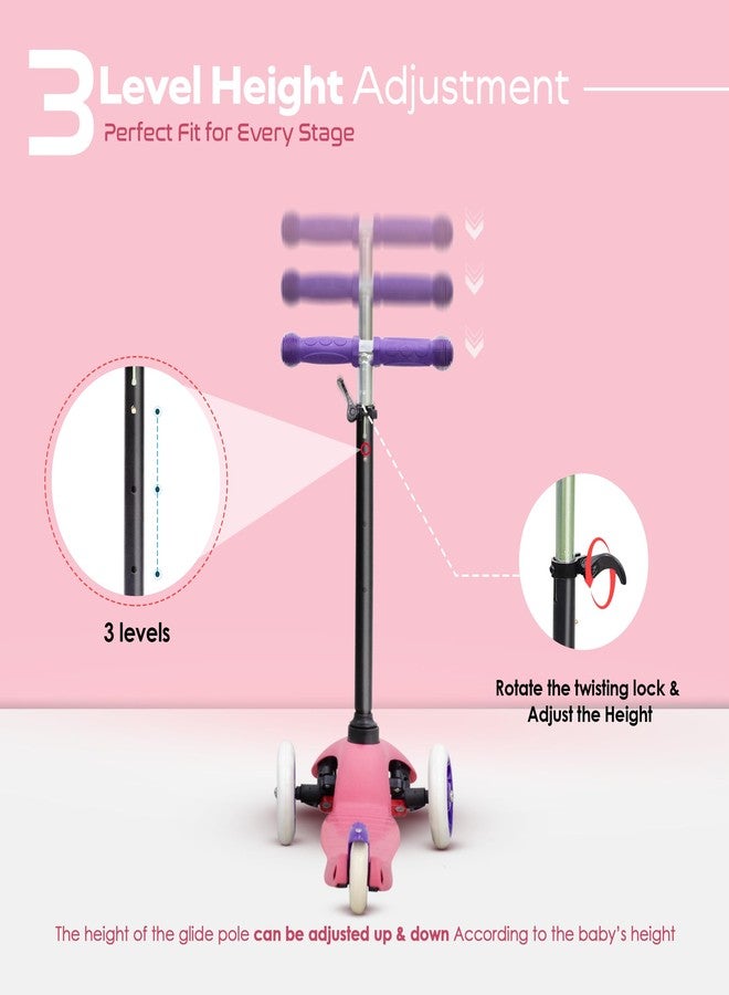 Happy Bear Glide for Kids 2–5 Years | 25 kg Weight Capacity | 3-Level Adjustable Handlebar | Rear Brake | Best Gift Option for Boys and Girls - Pink - Image 2