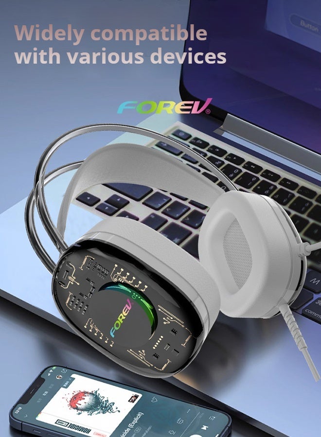 Forev Fully Transparent Illuminated Wired 7.1 Channel Gaming Headset with Microphone for PC - High-Quality Sound and Clear Communication - Image 5