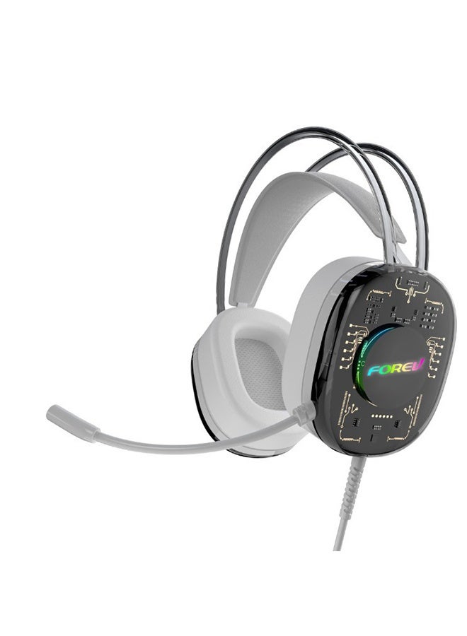 Forev Fully Transparent Illuminated Wired 7.1 Channel Gaming Headset with Microphone for PC - High-Quality Sound and Clear Communication - Image 2