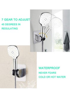 TYCOM Shower Head Holder Strong Adhesive and Waterproof Shower Head Holder  Adjustable Handheld Shower Holder Wall Mount Shower Bracket.  - Image 3