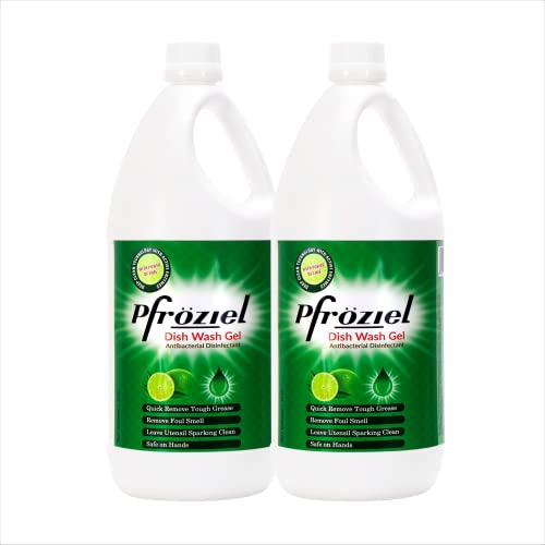Pfroziel Dishwash Liquid Gel 1ltr (pack of 2) Remove grease, oil & odor. Leaves no Residue. - Image 1