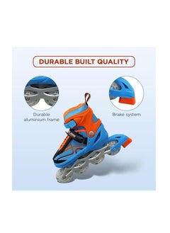 ENDLESS  EL1027 Inline Adjustable Skates Large 39 EUR (UK 5.5) - 43 EUR (UK 9) for 12 Years and Above |Aluminium Chassis and 70 mm PU Wheels | All Wheels Flash, ABEC 7 Bearings  - Image 4