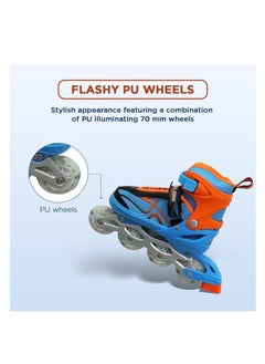 ENDLESS  EL1027 Inline Adjustable Skates Large 39 EUR (UK 5.5) - 43 EUR (UK 9) for 12 Years and Above |Aluminium Chassis and 70 mm PU Wheels | All Wheels Flash, ABEC 7 Bearings  - Image 5