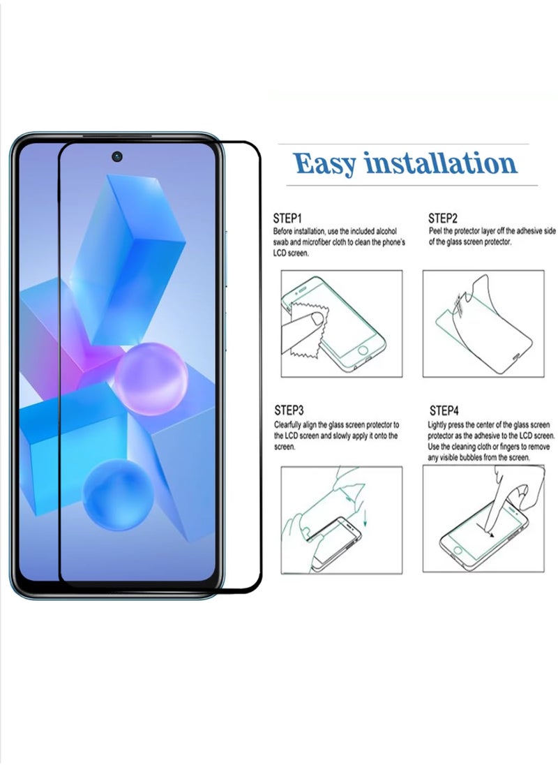 Generic - Generic-2 Pieces Infinix Hot 40i Screen Protector - Edge to Edge Tempered Glass Screen Protector, High Transparency, Delicate Touch, Anti-Explosion, Smooth Arc Edges, Easy Installation - Image 1
