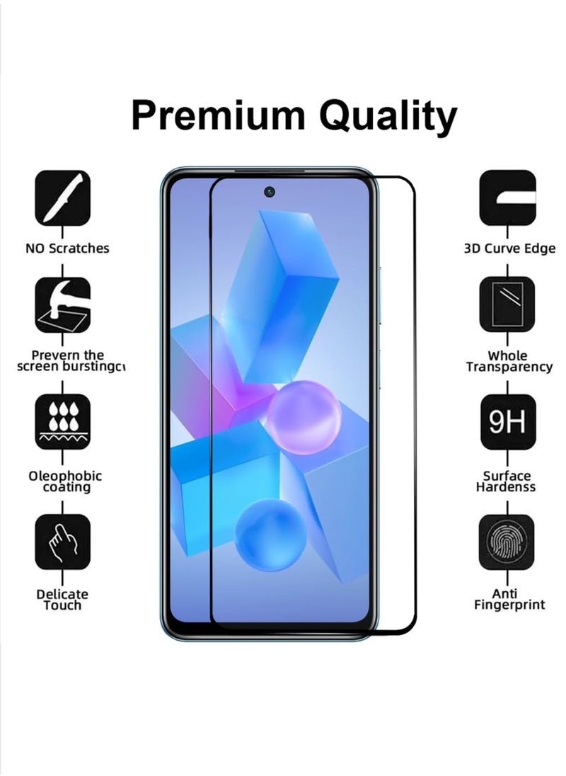 Generic - Generic-2 Pieces Infinix Hot 40i Screen Protector - Edge to Edge Tempered Glass Screen Protector, High Transparency, Delicate Touch, Anti-Explosion, Smooth Arc Edges, Easy Installation - Image 1