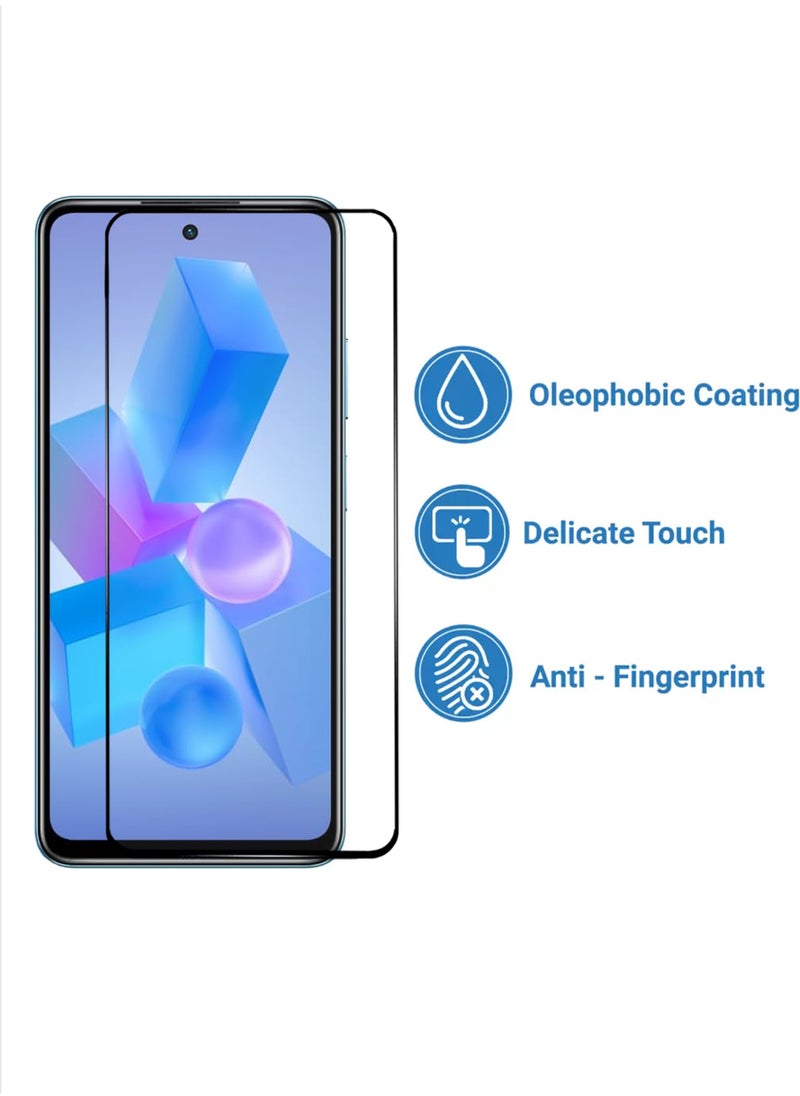 Generic - Generic-2 Pieces Infinix Hot 40i Screen Protector - Edge to Edge Tempered Glass Screen Protector, High Transparency, Delicate Touch, Anti-Explosion, Smooth Arc Edges, Easy Installation - Image 1