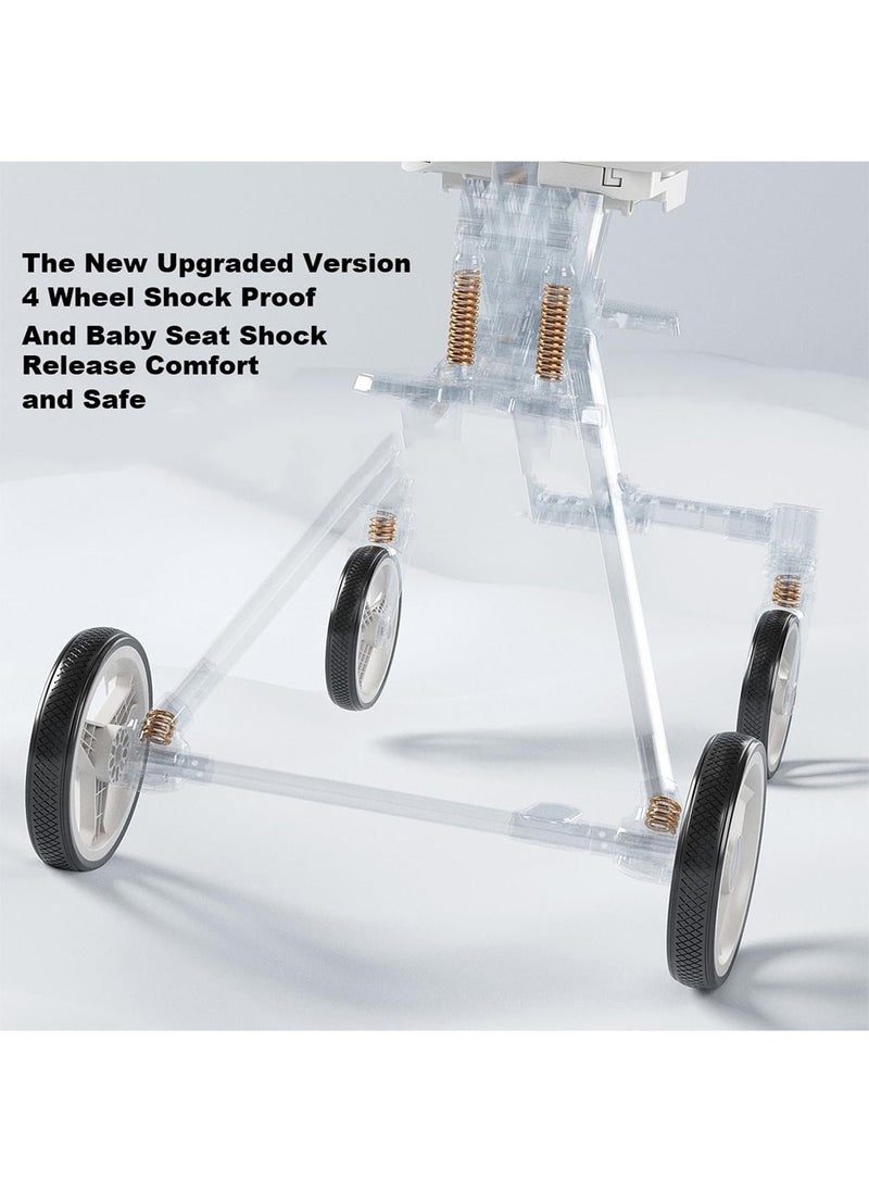 GT-Wheel Lightweight Stroller with Aluminum Frame Infant Stroller for Newborn Babies Premium Quality fold Reversible  - Image 5