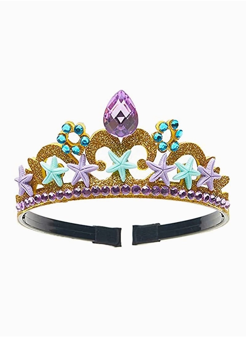 Children Crown Princess Dress Up Gold Tiara for Girls Birthday Costume Accessories - Image 1