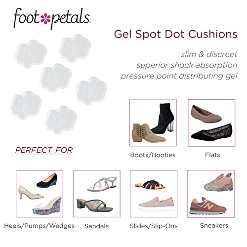 Foot Petals Spot Dot Cushion Scalloped Pressure Point Solution For Blister Relief, Clear - Image 5
