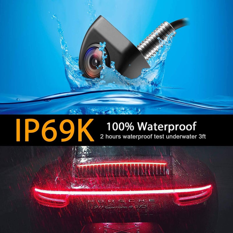 NATIKA Waterproof Backup/Front View Camera - HD Night Vision with 170° Wide Angle for Cars, Trucks, SUVs, and Vans - Image 2