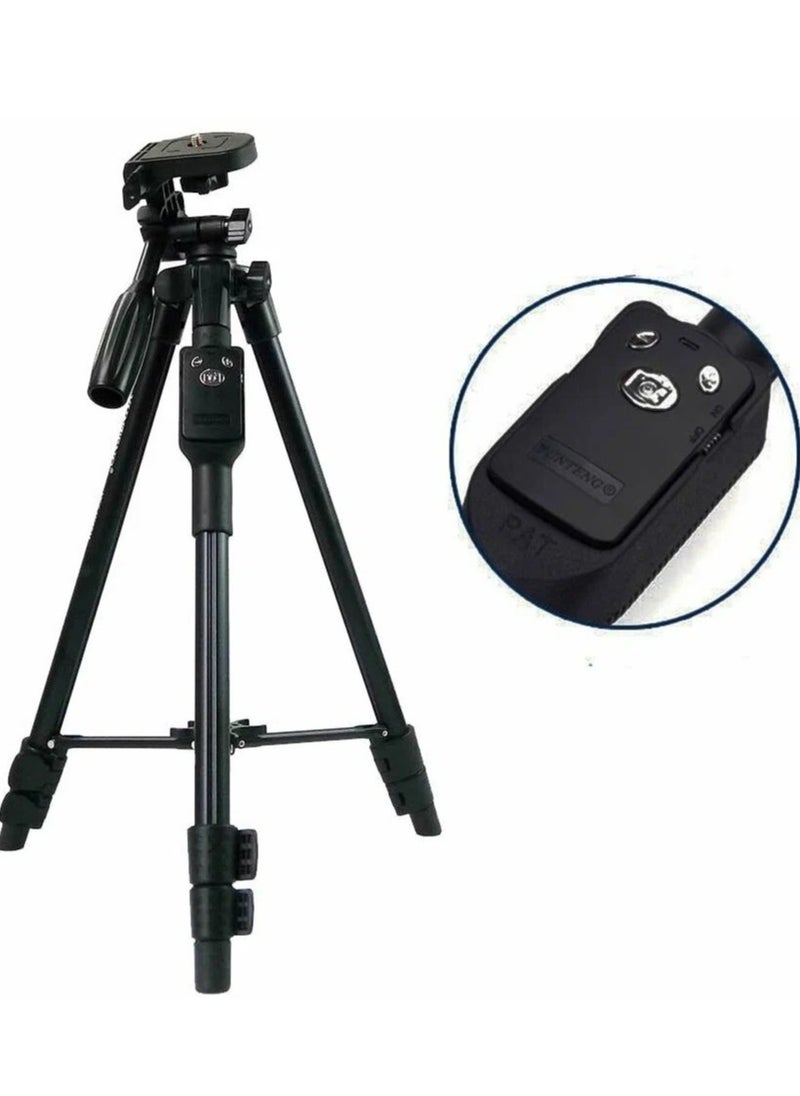 Yunteng Yunteng VCT-5208 Professional Camera Tripod with Fluid Pan Head and Quick Release Plate, Lightweight Aluminum Alloy, Adjustable Height, Foldable Design  - Image 2