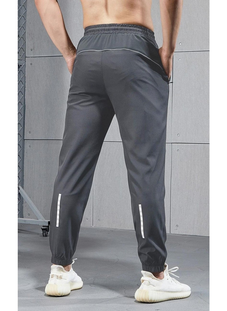 Men's Running Reflective Quick Dry Jogging Exercise Gym Sweatpants