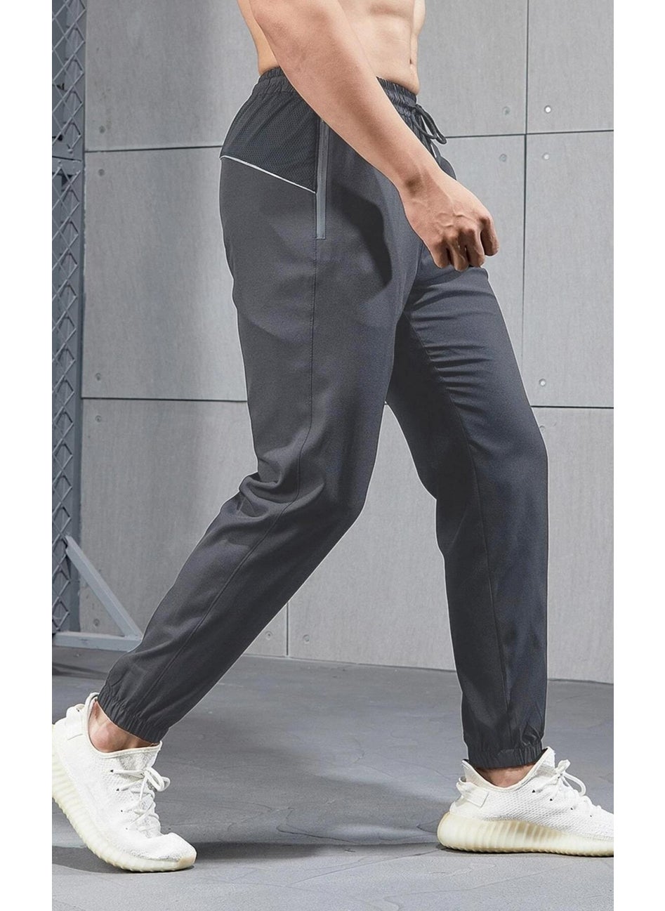 Men's Running Reflective Quick Dry Jogging Exercise Gym Sweatpants
