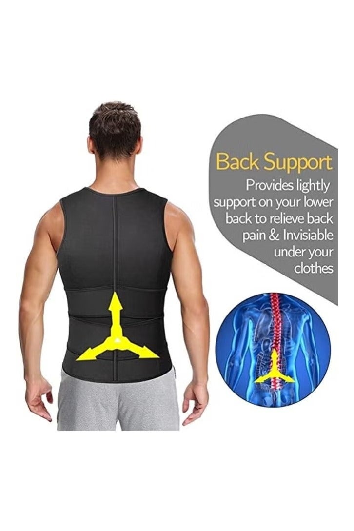 Men's Weight Loss Shaping Vest Sauna Suit Neoprene Waist Trainer Exercise Belt