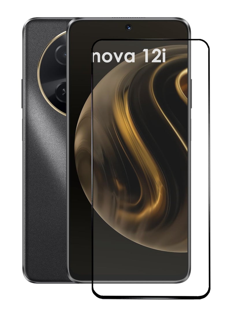For Huawei Nova 12i Screen Protector - Edge to Edge Tempered Glass Screen Protector, High Transparency, Delicate Touch, Anti-Explosion, Smooth Arc Edges, Easy Installation - Image 1