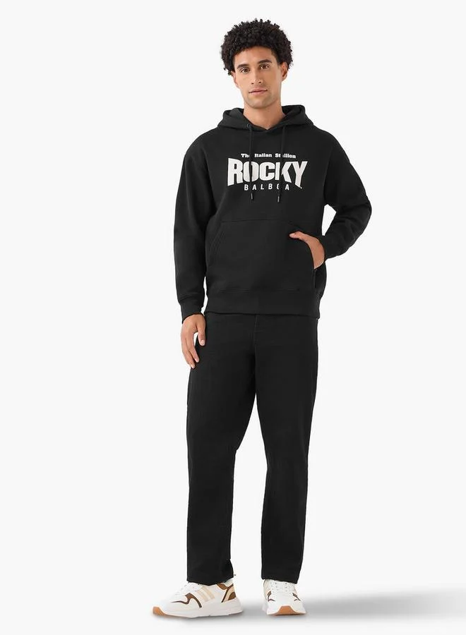 SP Characters Men Oversized Rocky Balboa Print Hoodie