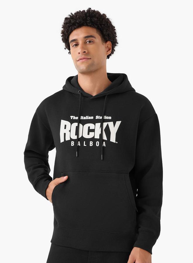 SP Characters Men Oversized Rocky Balboa Print Hoodie - Image 1