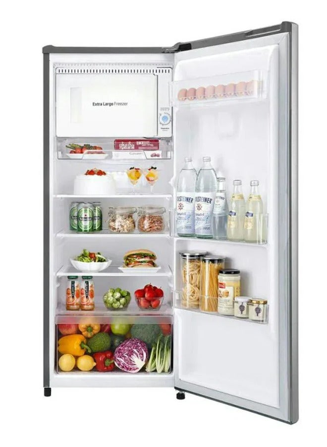 LG Single-Door Refrigerator, 7 ft., 195 L, Semi-Auto Defrost, Smart Inverter, Extendable Drawer - LTT7CBBSI Silver - Image 2
