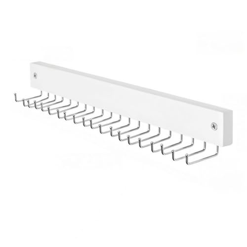 CXYNDFA WallMounted Belt and Tie Hanger Wood SpaceSaving Belt Rack with 20 Rotating Hooks MultiFunctional Closet Organizer for Ties Belts Scarves Accessories - Image 1