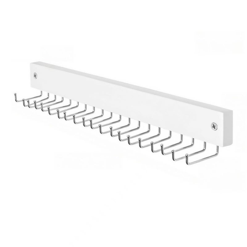 CXYNDFA WallMounted Belt and Tie Hanger Wood SpaceSaving Belt Rack with 20 Rotating Hooks MultiFunctional Closet Organizer for Ties Belts Scarves Accessories - Image 2