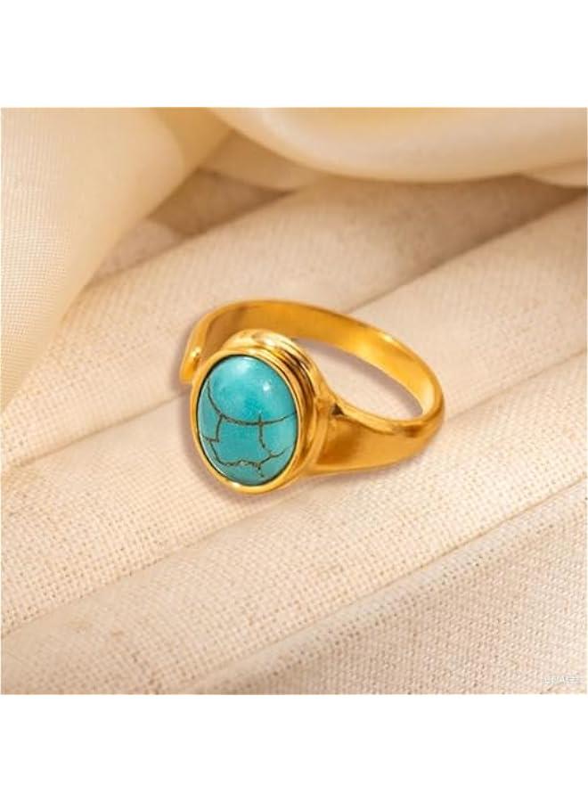 Bohemian Turquoise Ring for Women, 925 Silver Vintage Cowgirl Jewelry, Western Statement Turquoise Jewelry for Women - Image 4