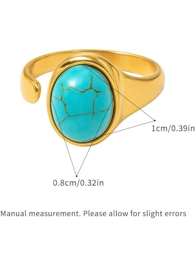 Bohemian Turquoise Ring for Women, 925 Silver Vintage Cowgirl Jewelry, Western Statement Turquoise Jewelry for Women - Image 2