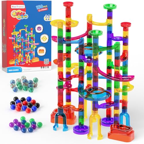 MaxTronic Marble Run 150 Pcs Marble Maze Race Building Blocks Toy Game STEM Learning Toys Christmas Birthday Gift for Kids Aged 312 - Image 1