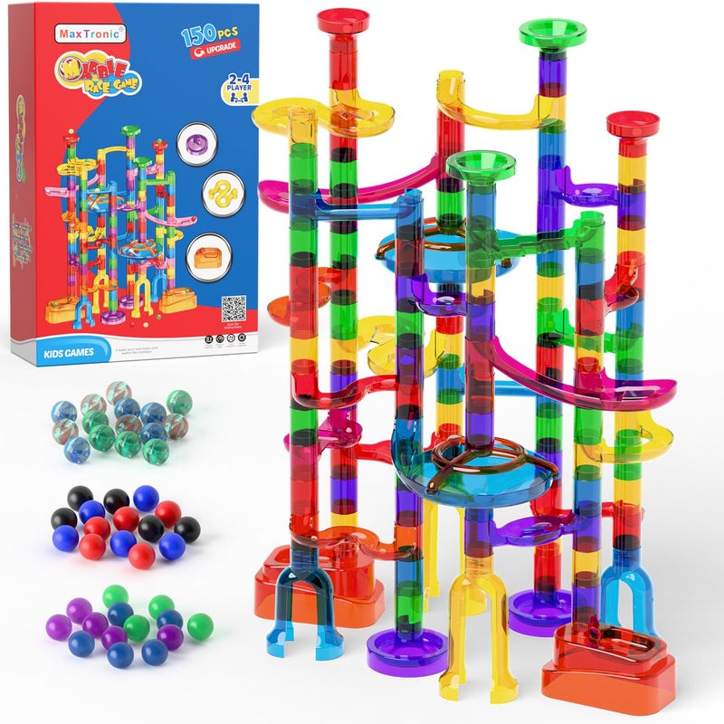 MaxTronic Marble Run 150 Pcs Marble Maze Race Building Blocks Toy Game STEM Learning Toys Christmas Birthday Gift for Kids Aged 312 - Image 3