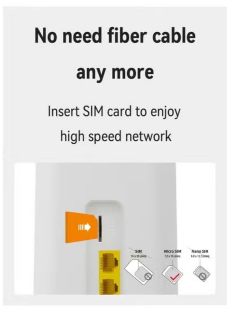 4G/5G WiFi 6 Wireless Router with SIM Card Slot - Plug and Play Wide Coverage High Speed for Home Office Travel - Image 4
