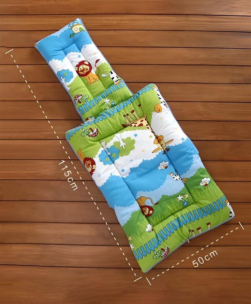 FILLOXY Baby Sleeping Bag in Muslin Cotton Material for Newborns | Soft & Skin Friendly Wrapper Lightweight Cushioned Infant Sack Easy to Carry Wash 0-6 Months (Blue Jungle) (Blue Jungle) - Image 3