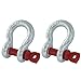HARSKIYER 2 Pcs 38 Inch D Ring Shackles 1 Ton 2204 Lbs Working Load Limit Galvanized Heavy Duty Screw Pin Shackle for Tow Strap Winch Traction Steel Wire and Vehicle Recovery - Image 2