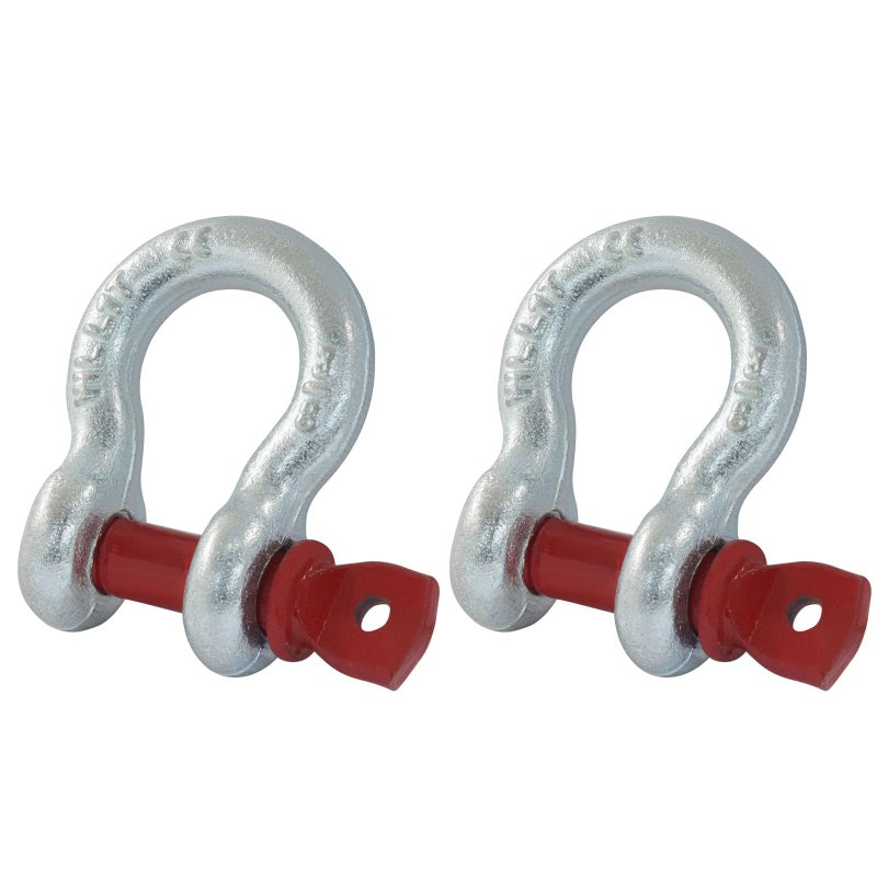 HARSKIYER 2 Pcs 38 Inch D Ring Shackles 1 Ton 2204 Lbs Working Load Limit Galvanized Heavy Duty Screw Pin Shackle for Tow Strap Winch Traction Steel Wire and Vehicle Recovery - Image 3