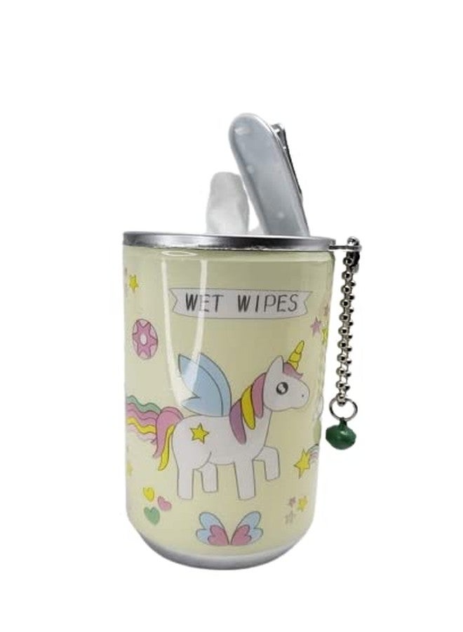 SAMVARDHAN Pack of 8 Unicorn Tin Shape Mini Wet Wipes Tissue, Extremely Portable Tin (Color may vary as Per Availability) - Image 3