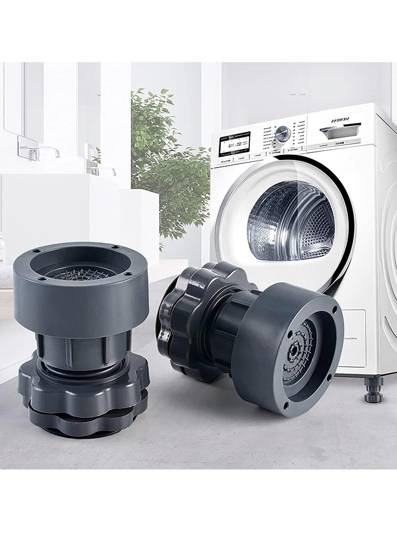 Hihonor Washing Machine Support, Adjustable Height Anti Vibration Pad, High Load Bearing Noise Cancelling, for Flip Washing Machine Refrigerator ( 4 Pcs) - Image 1