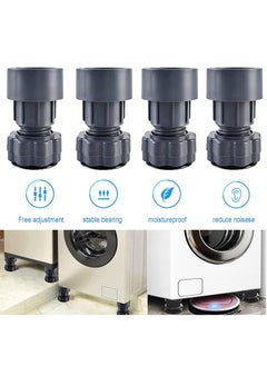 Hihonor Washing Machine Support, Adjustable Height Anti Vibration Pad, High Load Bearing Noise Cancelling, for Flip Washing Machine Refrigerator ( 4 Pcs)  - Image 3