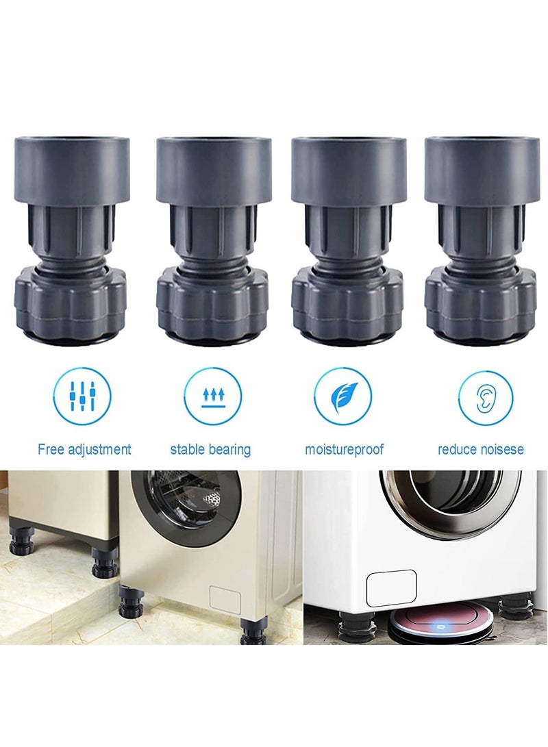 Hihonor Washing Machine Support, Adjustable Height Anti Vibration Pad, High Load Bearing Noise Cancelling, for Flip Washing Machine Refrigerator ( 4 Pcs) - Image 3