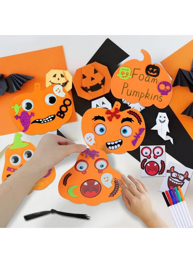 ماكس فن مجموعة ملصقات إسفنجية على شكل قرع الهالوين من ماكس فن، 312 قطعة، مجموعة أدوات حرفية للهالوين للأطفال، مجموعة لامعة كبيرة، ديكور ذاتي اللصق للهالوين - Image 4