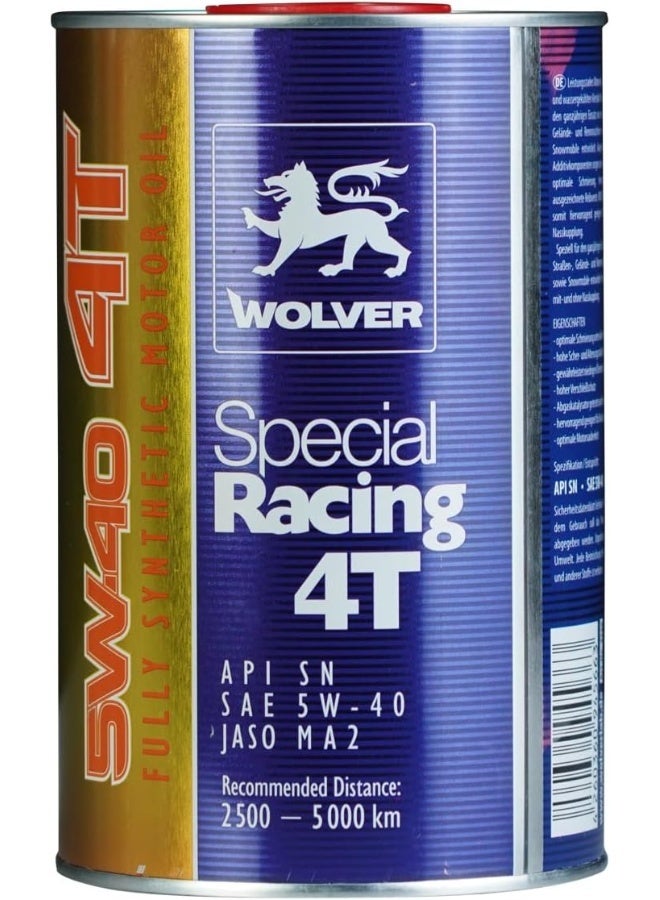 WOLVER زيت محرك وولفر سبشل ريسينغ 4T 5W-40 صناعي بالكامل 1 لتر - Image 2
