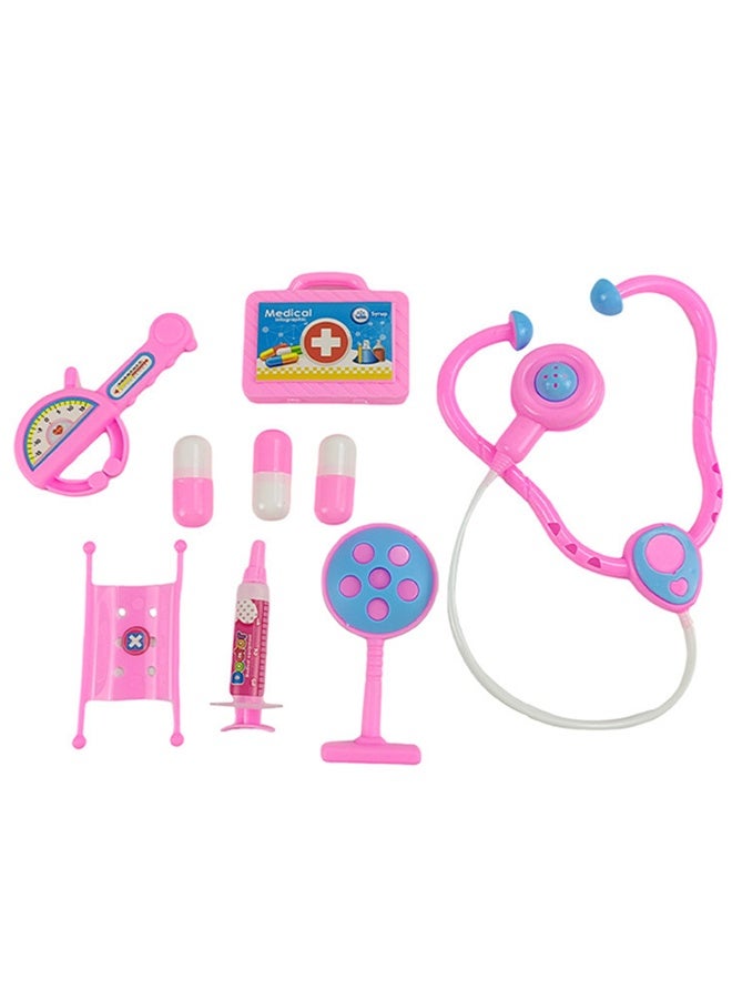 Doctor Kit for Toddlers 3-5 Years Old, 9-Piece Doctor Bag Pretend Play Toys, Durable Medical Kit with Toy Stethoscope, Pink Doctor Gift for Girls - Image 1