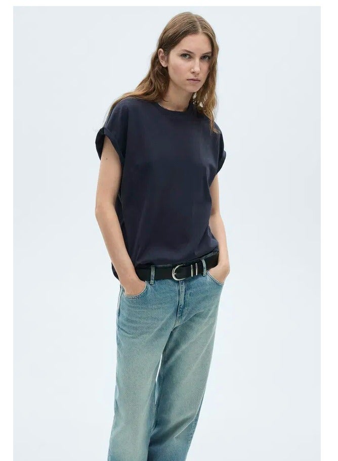 MANGO Casual Crew Neck T-Shirt - Image 1