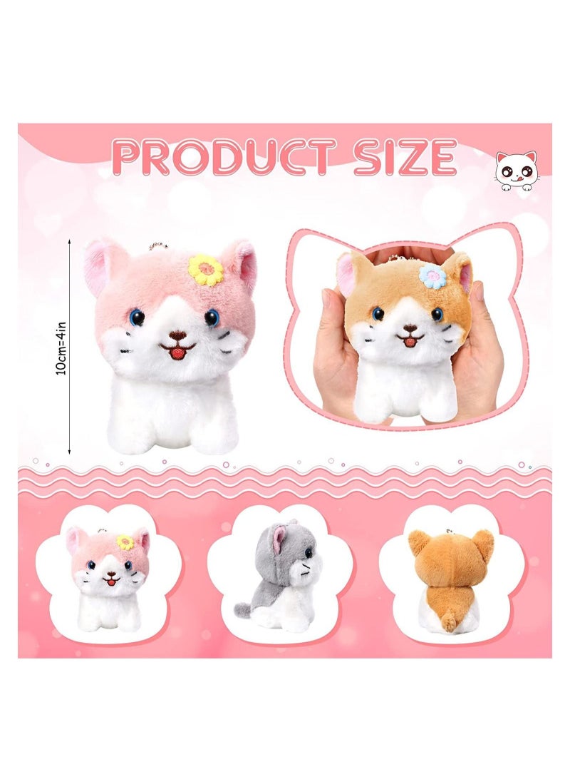 Generic - 9 Pcs Mini Cats Plush Toy Kitten Stuffed Animals Stuffed Cats Lot Tiny Stuffed Kitten Soft Plush Cats Doll Hanging Pendant Ornament for Backpacks Handbags Keychains Pencil Cases - Image 1