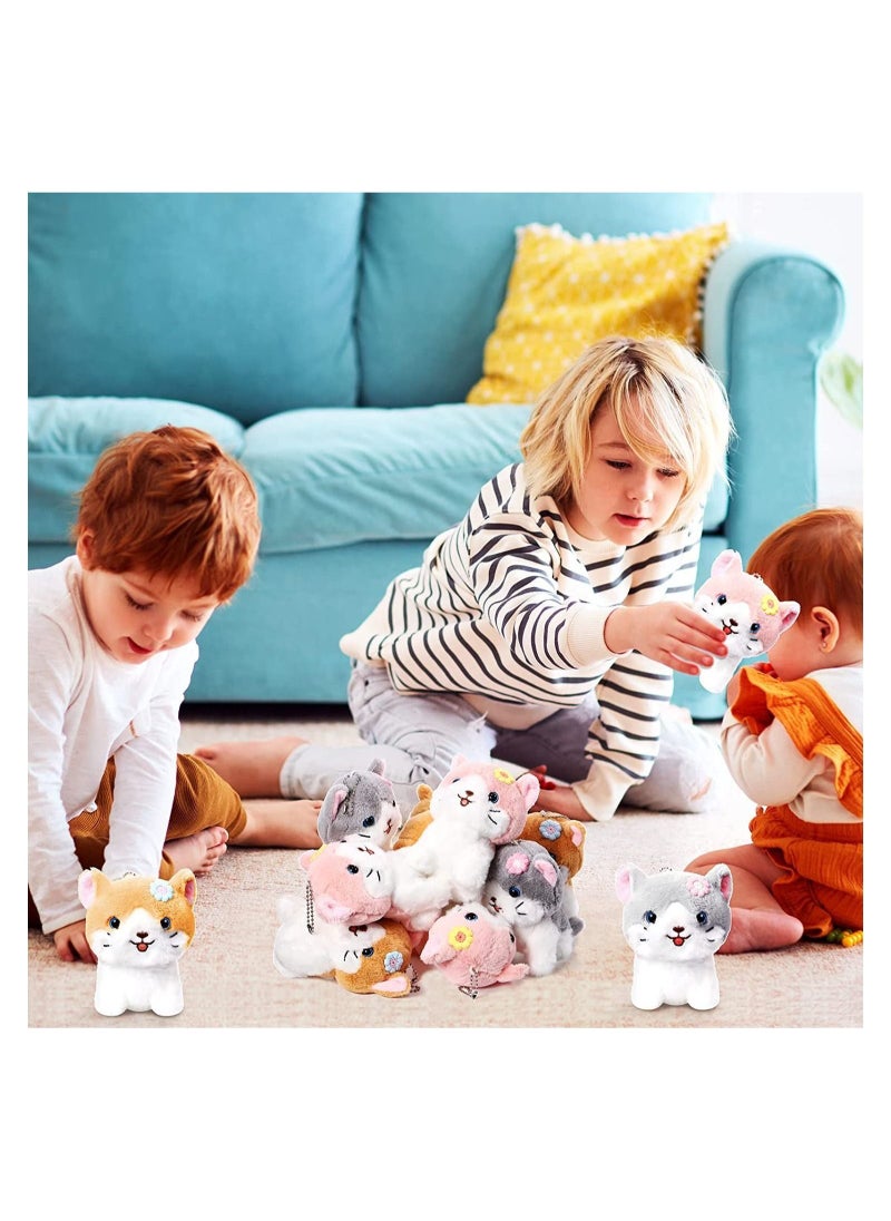 Generic - 9 Pcs Mini Cats Plush Toy Kitten Stuffed Animals Stuffed Cats Lot Tiny Stuffed Kitten Soft Plush Cats Doll Hanging Pendant Ornament for Backpacks Handbags Keychains Pencil Cases - Image 1