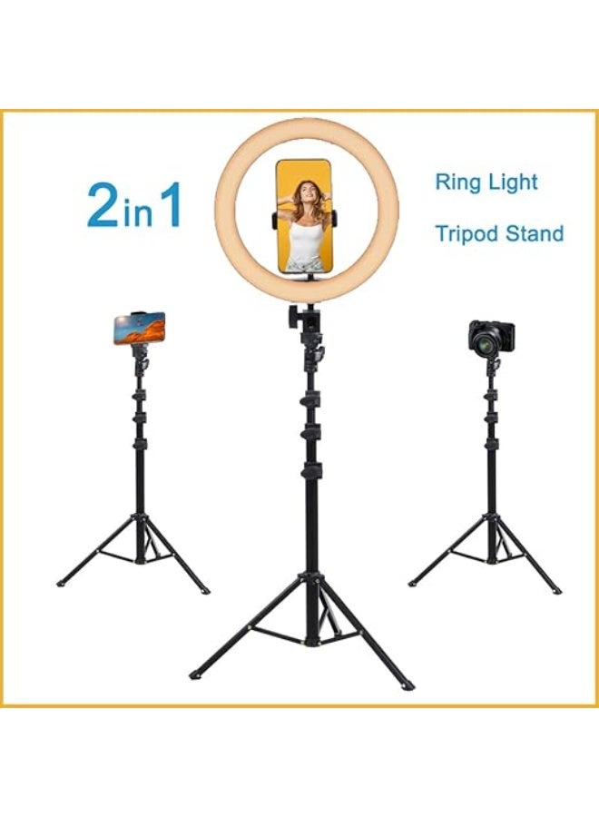 10.2″ Selfie Ring Light Kit – Adjustable Tripod Stand up to 50″, Phone Holder, Bluetooth Remote, USB Powered, 3 Color Modes for Photos, Video, Makeup & TikTok - Image 5