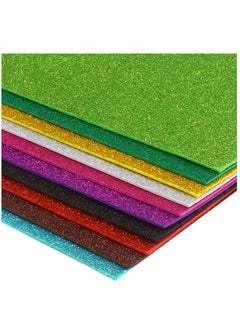Y&D 10 Pcs Glitter EVA Foam Paper Sheetsfor Handicraft Kids Arts Crafts DIY Projects Classroom Parties  - Image 1